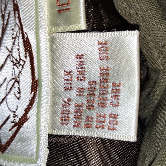 Silk Natural Element Vintage women khaki classic Size 10 work & casual khaki - Picture 11 of 13